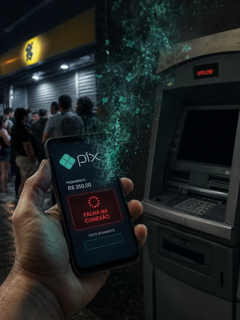 Pagos digitales caídos — el dinero se esfuma