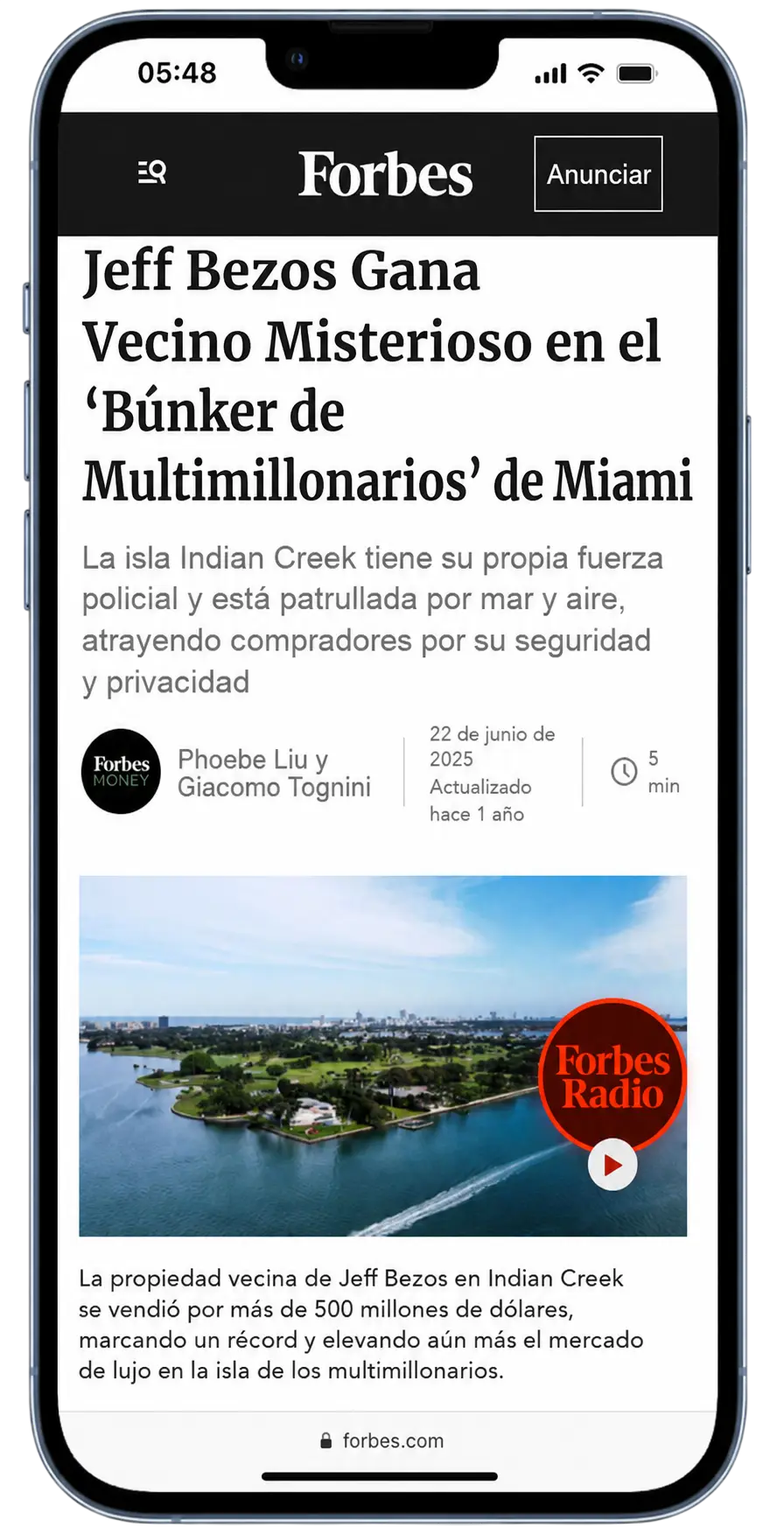 Forbes — Búnker de Bezos en Miami